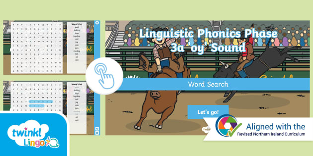 FREE! - Linguistic Phonics Phase 3a 'oy' Sound Interactive Word Search