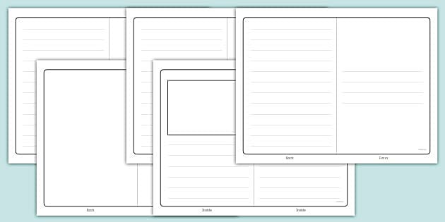 Blank Book Pages for Kids - Printable Book Template ELA