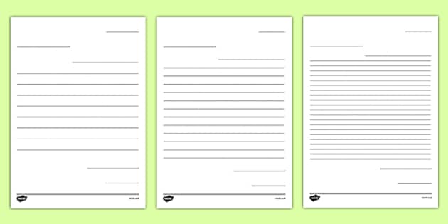 Letter Writing Template from images.twinkl.co.uk