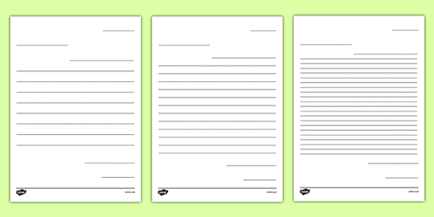 Letter Writing Template, Primary Resources