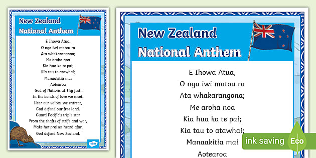 Nz2 Ss 014 New Zealand National Anthem Poster Ver 2 