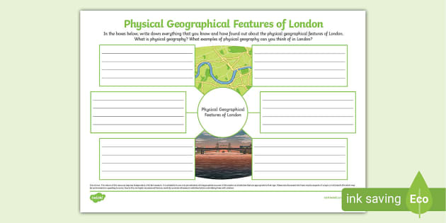 Physical Geographical Features Of London Mind Map - Twinkl