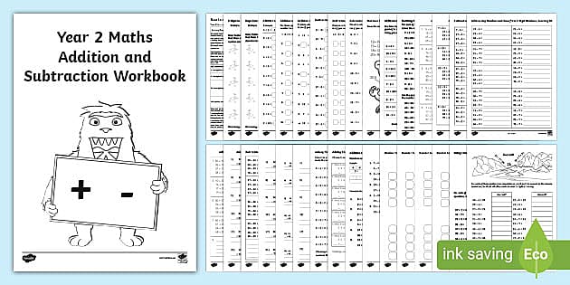 year 2 maths addition and subtraction worksheet booklet