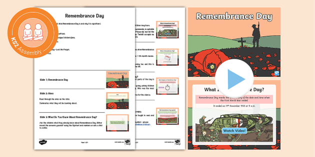 KS1 Remembrance Day Assembly Pack (teacher Made) - Twinkl