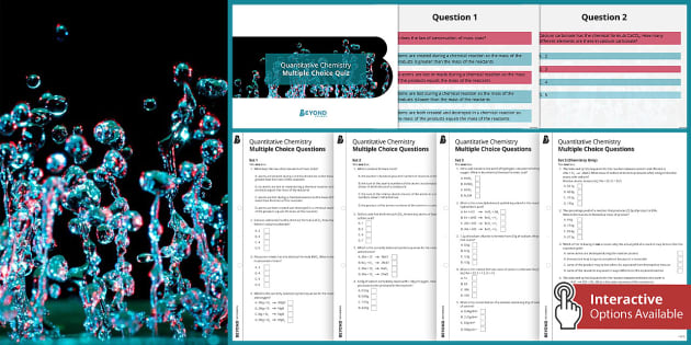 Quantitative Chemistry Quizzes | AQA GCSE Chemistry | Beyond