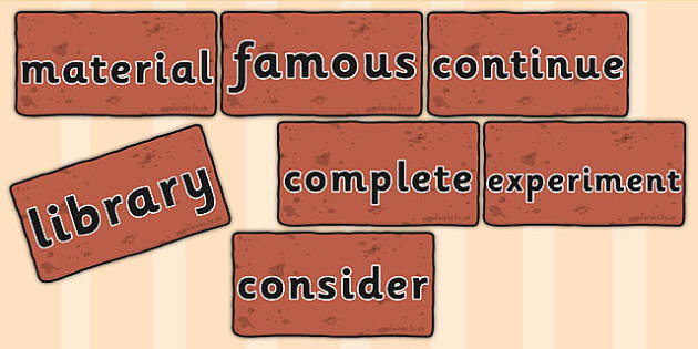 editable word wall bricks templates 1000s free primary
