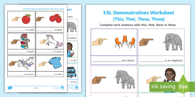 demonstrative pronouns worksheet pdf