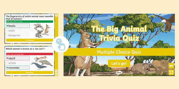 Animal Trivia Activity Years 3-4 | Big Animal Trivia Quiz