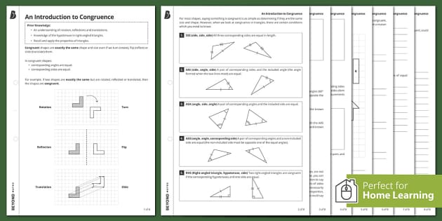 Congruent Shapes - GCSE Maths - Steps, Examples & Worksheet