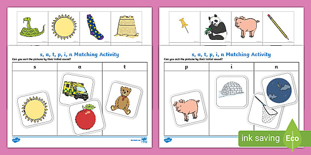 S A T P I N Initial Sounds Sorting Cutting Skills S A T P I N Initial Sounds Sorting Cutting Skills