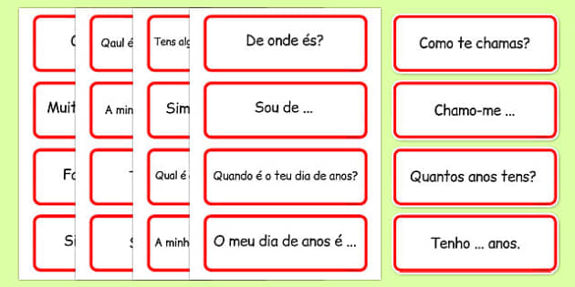 Basic Phrases Word Cards Portuguese Teacher Made Twinkl 