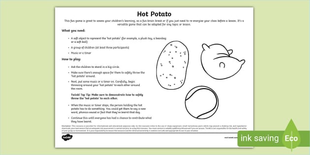 Hot Potato Game Instructions (teacher made) - Twinkl