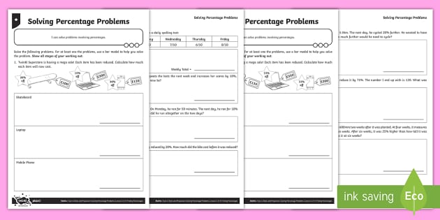 reasoning and problem solving percentages year 6