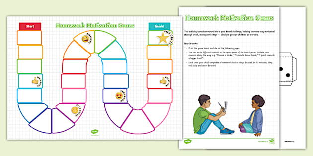 Homework Motivation Game - For Parents (teacher made)