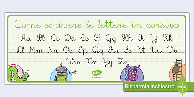 Scrivere le lettere in corsivo (teacher made) - Twinkl