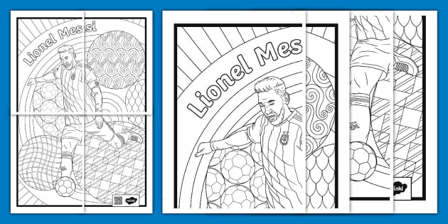 dibujos de messi para colorear