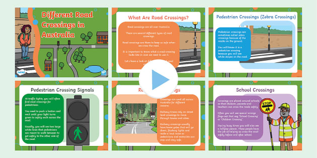 Different Road Crossings in Australia PowerPoint - Twinkl