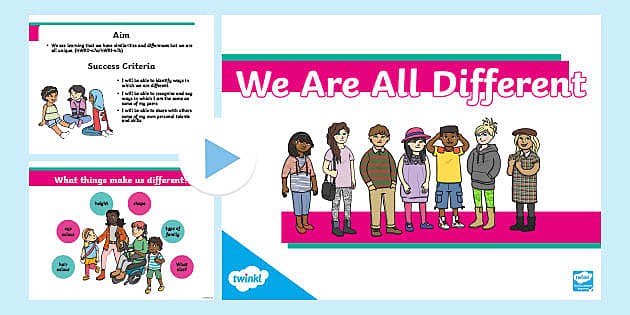 We Are All Different: Anti-Bullying PowerPoint - Resources