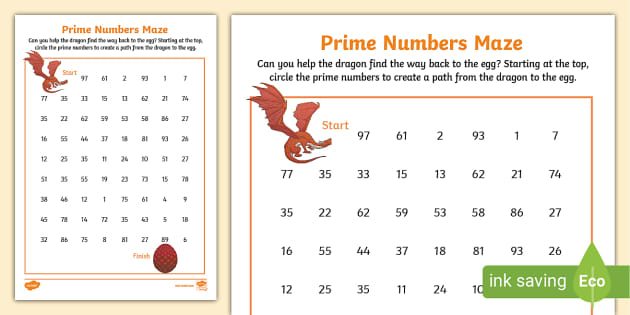 👉 Prime Numbers Maze (teacher made) - Twinkl