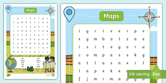 Maps Vocabulary Word Search Teacher Made Twinkl   T G 1682671266 Maps Vocabulary Word Search Ver 1 