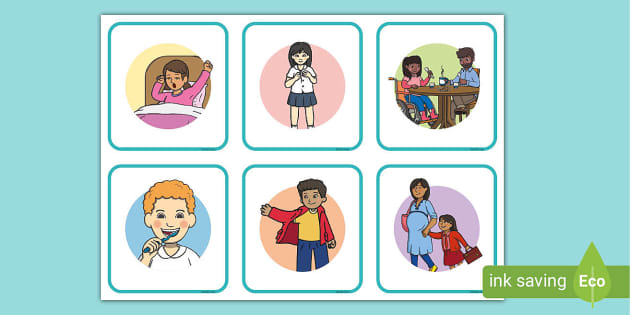 * NEW * 6 Step Sequencing Cards Going To School