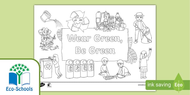 go green coloring page