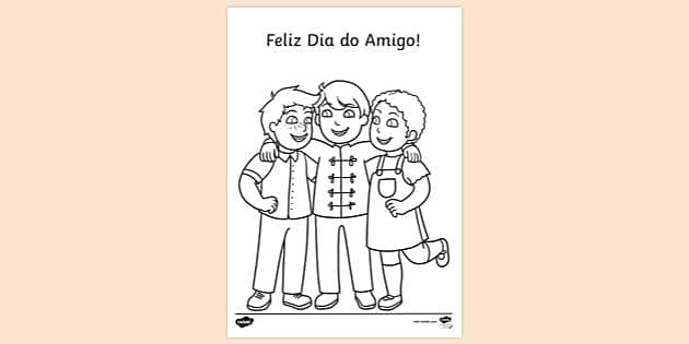 FREE! - Desenho do Dia do Amigo