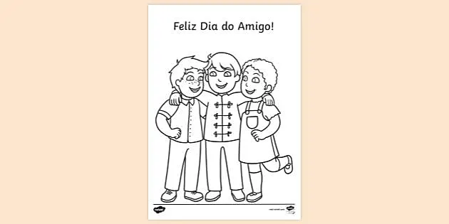 FREE! - Desenho do Dia do Amigo
