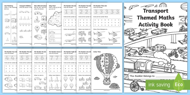 Transport Themed KS1 Maths Activity Book - Twinkl