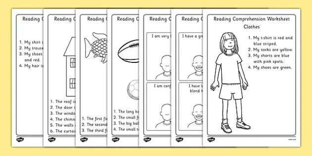 reading keywords activity reading comprehension colouring