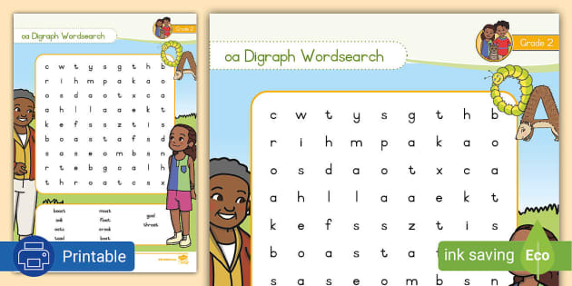 oa Digraph Wordsearch (teacher made) - Twinkl
