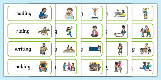 Two Syllable Final 'ng' Sound Word Cards (teacher Made)