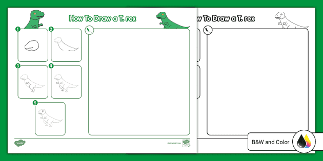 How to Draw and Color: Tyrannosaurus Rex