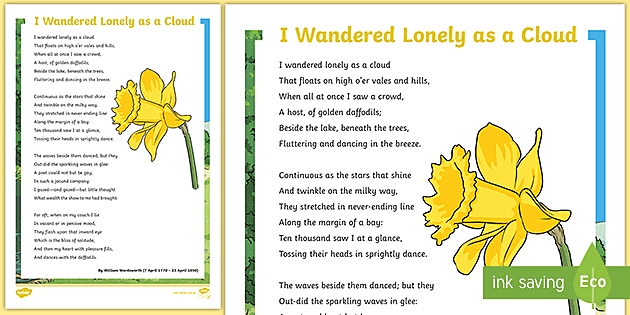 imagery in i wandered lonely as a cloud