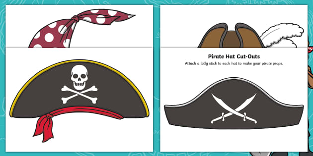 Pirate Hat Cut-Outs - Printable Pirate Craft (teacher made)