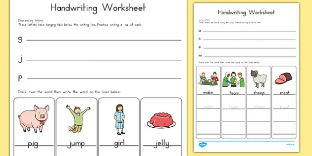 handwriting worksheets letter formation australia