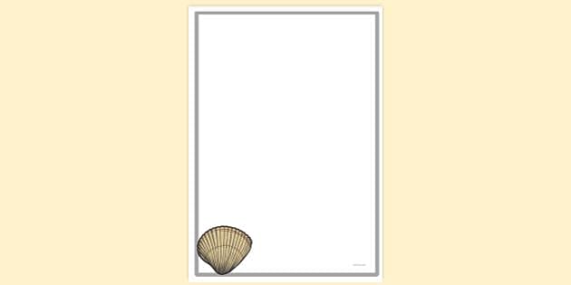 Free Simple Blank Sea Shell Page Border Page Borders Twinkl