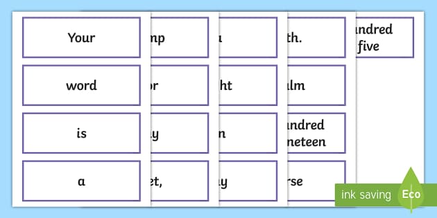 Psalm 119105 Word Cards Teacher Made Twinkl