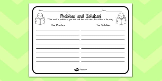 Problem Solution Comprehension Worksheet teacher Made 