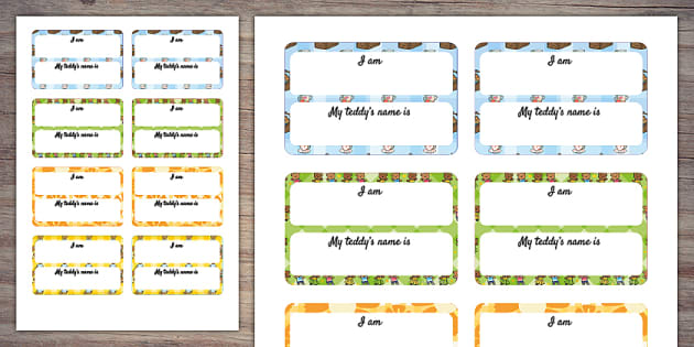 Teddy Bear Picnic Name Labels | Twinkl Party (Teacher Made)