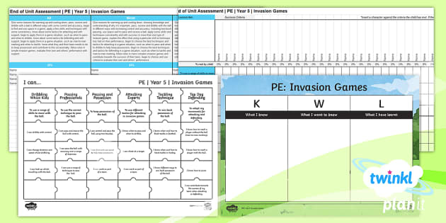 Year 5 Invasion Games Assessment Pack | Twinkl Move | KS2