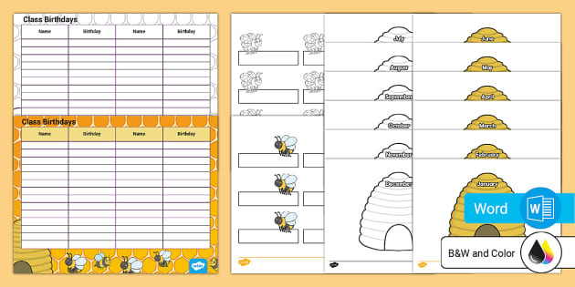 Bee Birthday Bulletin Board Pack Classroom Twinkl Usa 5897