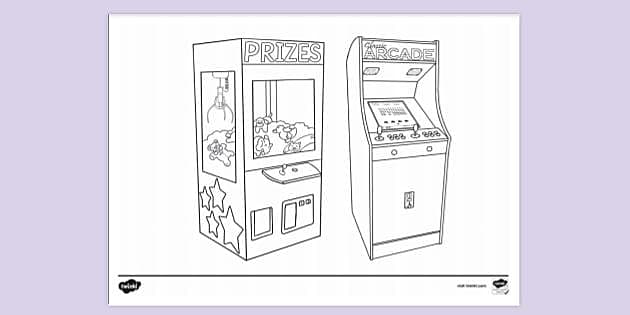 Arcade Machine Colouring Sheet - T Tp 2669453 Arcade Machine Colouring Sheet Ver 1 
