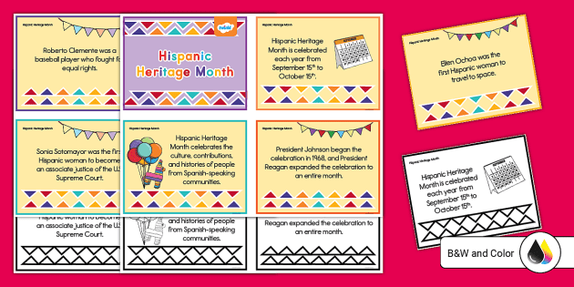 September 15 to October 15 Is National Hispanic Heritage Month - National  Council of Teachers of English
