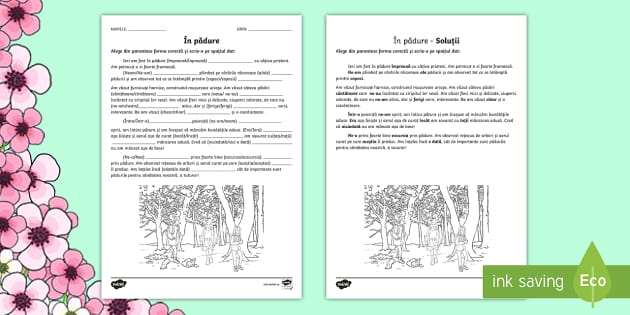 In Pădure Scriem Corect Teacher Made