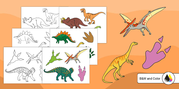 Dinosaur Playdough / Playdoh Mats Color &B&W- Toddlers Preschoolers fine  motor
