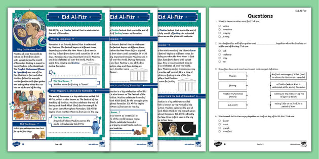 LKS2 Eid-al-Fitr Differentiated Reading Comprehension