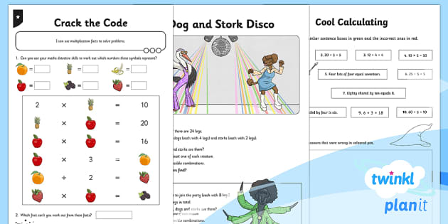 PlanIt Maths Y3 Multiplication and Division Home Learning Activity Pack