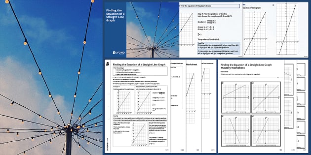 👉 Finding the Equation of a Straight Line Graph Resource Pack