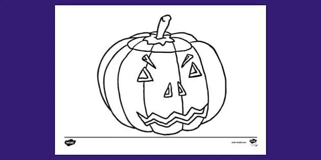 Free Scary Jack O Lantern Colouring Page Colouring Sheets